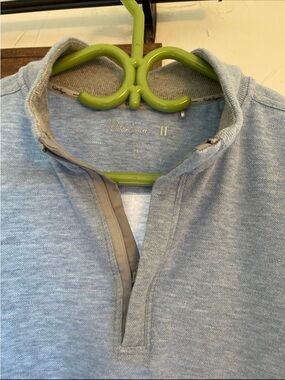 Light Blue Quarter Zip Pullover